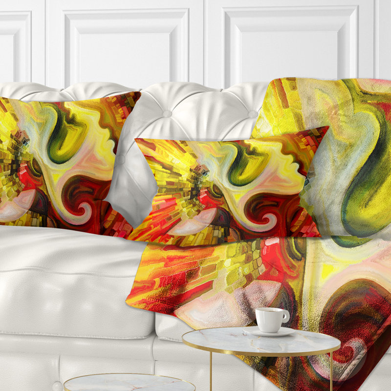 Au-delà de la peinture intérieure - coussin abstrait imprimé