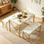 Ensemble de table de salle à manger Aithan 3 pièces 43,3 pouces avec bancs, ensemble de table de cuisine rustique pour petits espaces, ensemble de salle à manger de style campagne moderne avec banc pour cuisine et salle à manger-1421384762-1508542920