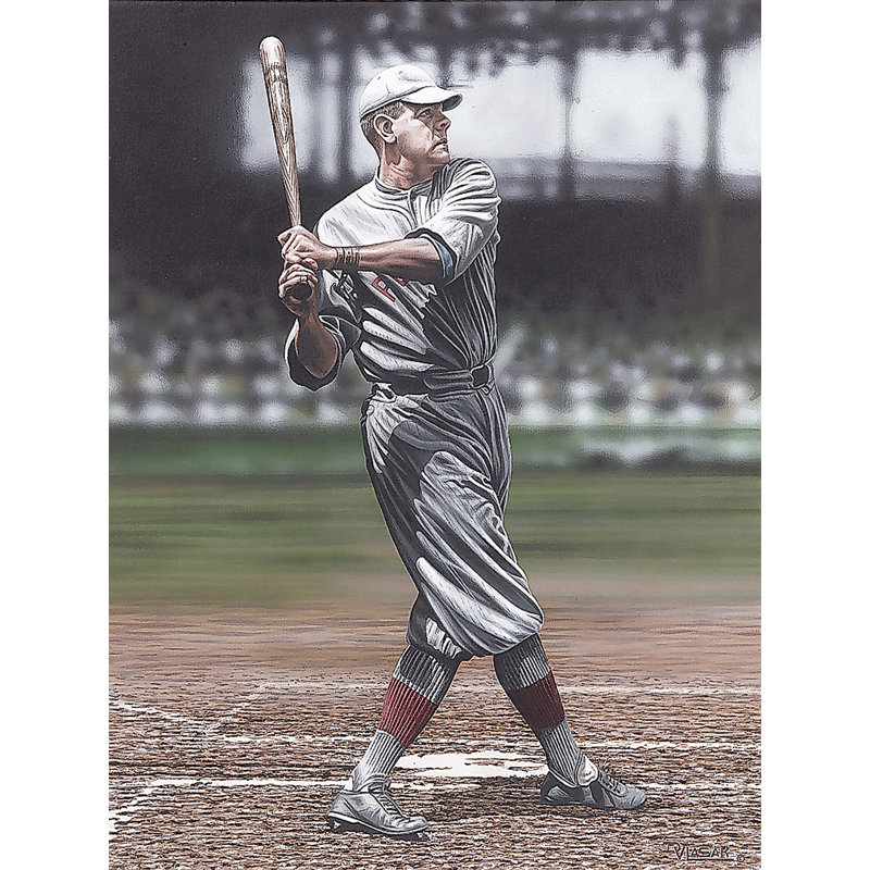 «Babe Ruth as a Red Sox» par Darryl Vlasak, reproduction de photo sur toile tendue, H 24 po x l 18 po x P 1,5 po