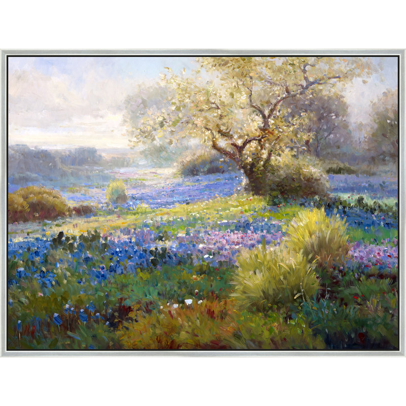 «Bluebonnet Reverie», Argent argent, H 50 po x l 74 po
