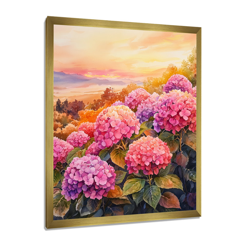 Wagner - impression sur toile florale, Reproduction encadrée d'une seule photo, H 32 po x l 24 po, Doré