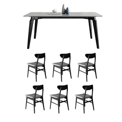 Ensemble de chaises de table en frêne blanc