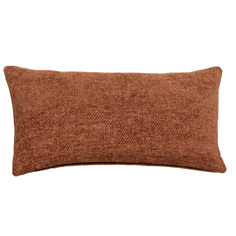 Coussin Serenity, Polyester, 26 po x 14 po, Rouge-brun