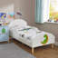 Kids White Toddler Bed – Dinosaur