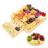 Union Rustic Kevona Bamboo Cheese Board, Charcuterie Board Set