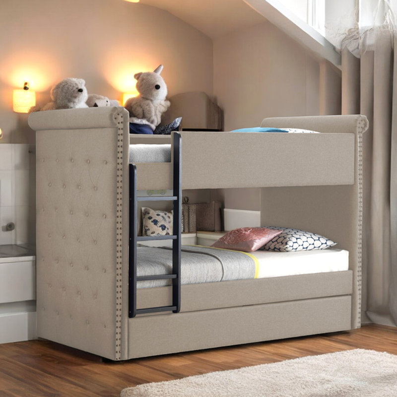 Lit superposé simple / simple avec couchette Romana II Beige