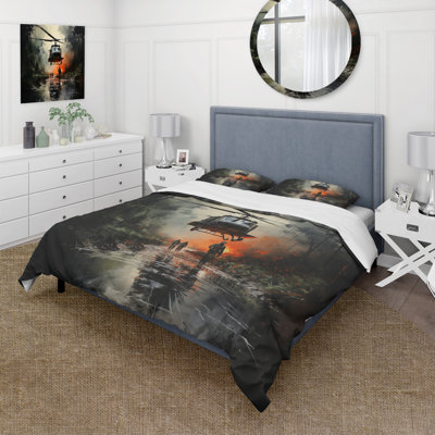 Ensemble de housse de couette militaire en microfibre / polyester