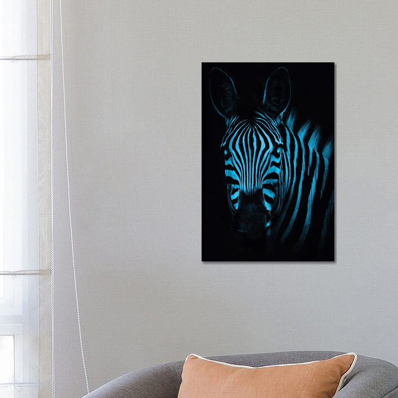 Cool Zebra by Paul Haag - Print on Canvas, 66.04 cm H x 45.72 cm W x 1.91 cm D, Wrapped Canvas