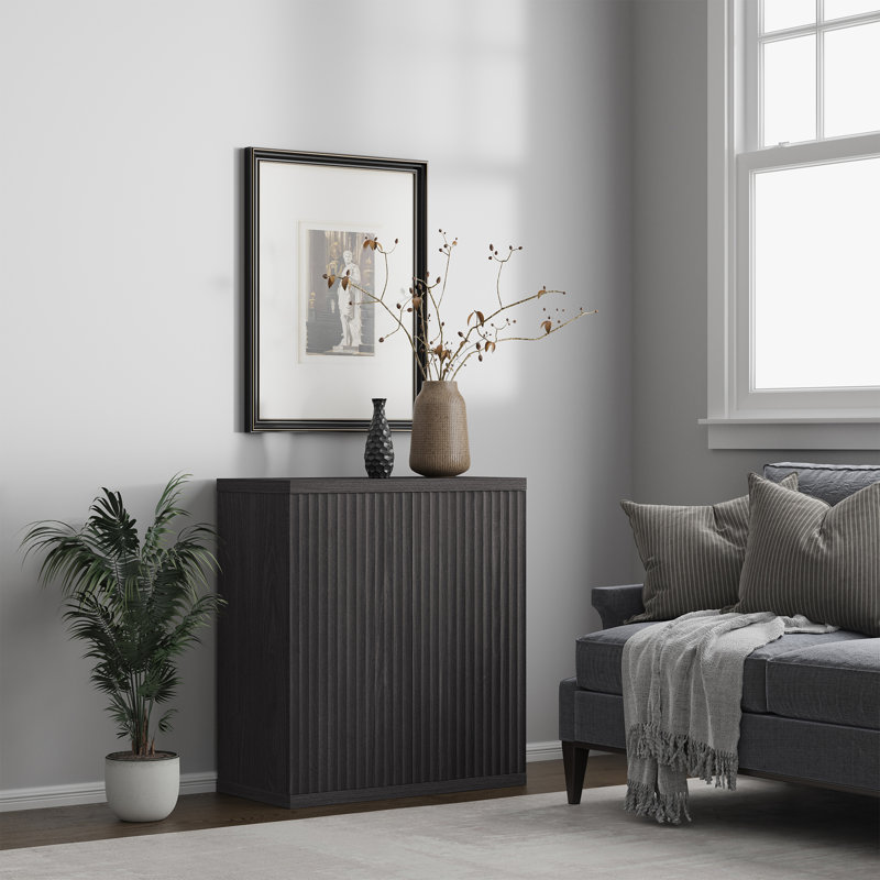 Armoire d'appoint avec tablettes réglables Cesiro, Aulne gris, 2