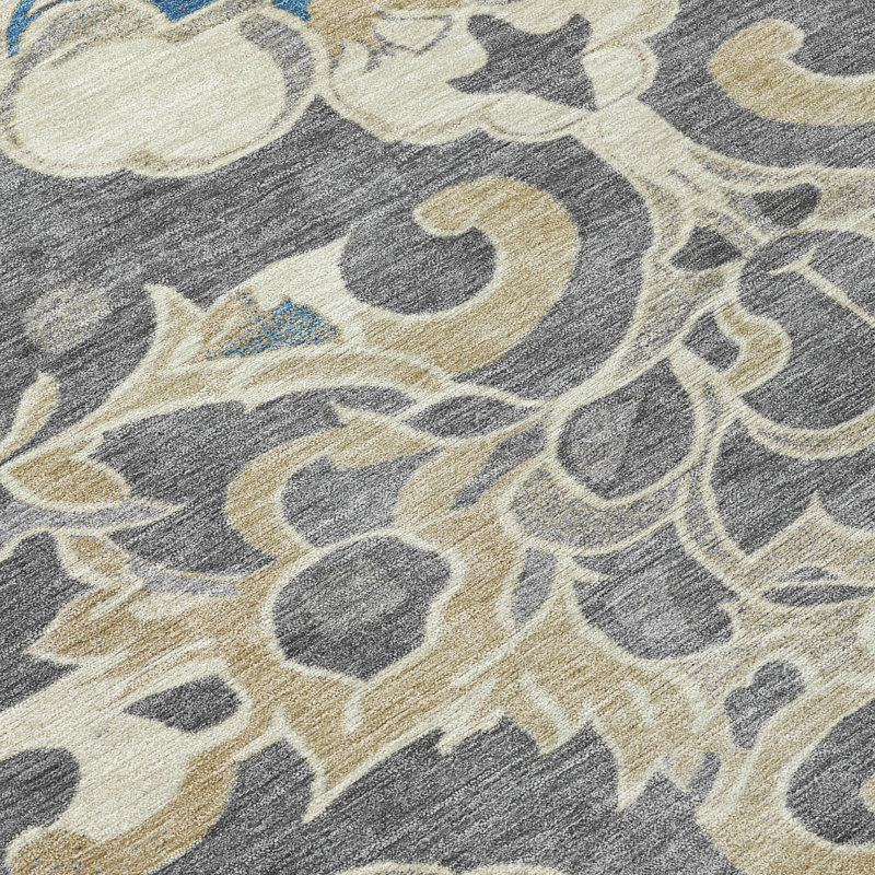 Machine Washable Indoor/Outdoor Xhevrie Beige Rug, Rectangle 2'6" x 3'10"