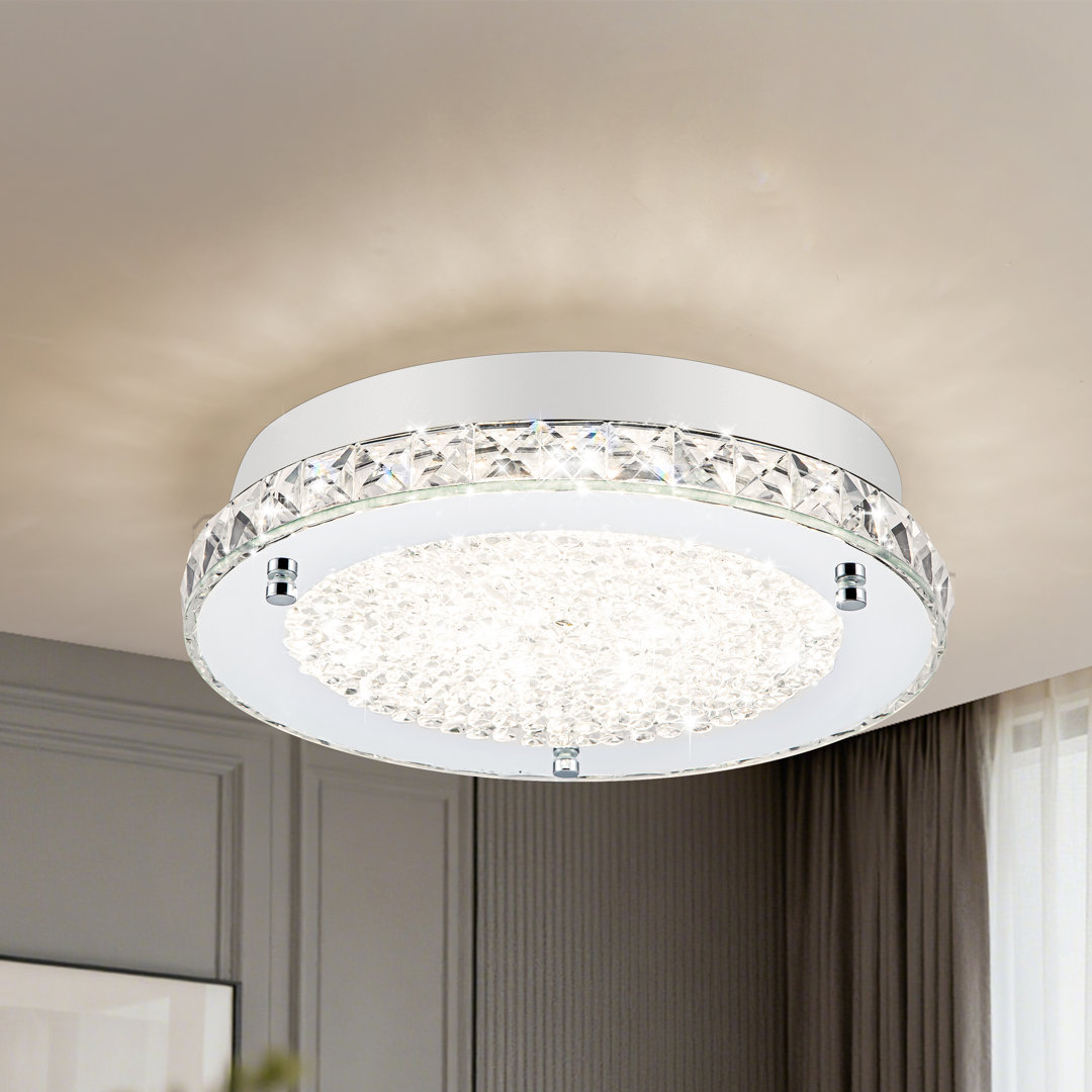 Lilyian Flush Mount Ceiling Light Fixtures Ceiling Mount 11in LED Crystal Flush Mount Lighting Mercer41
