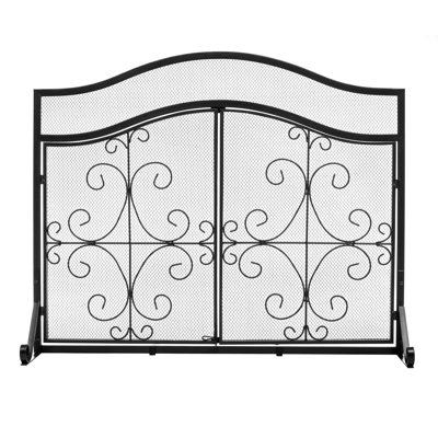 Padang Sidempuan 2-Door Iron Fireplace Screen