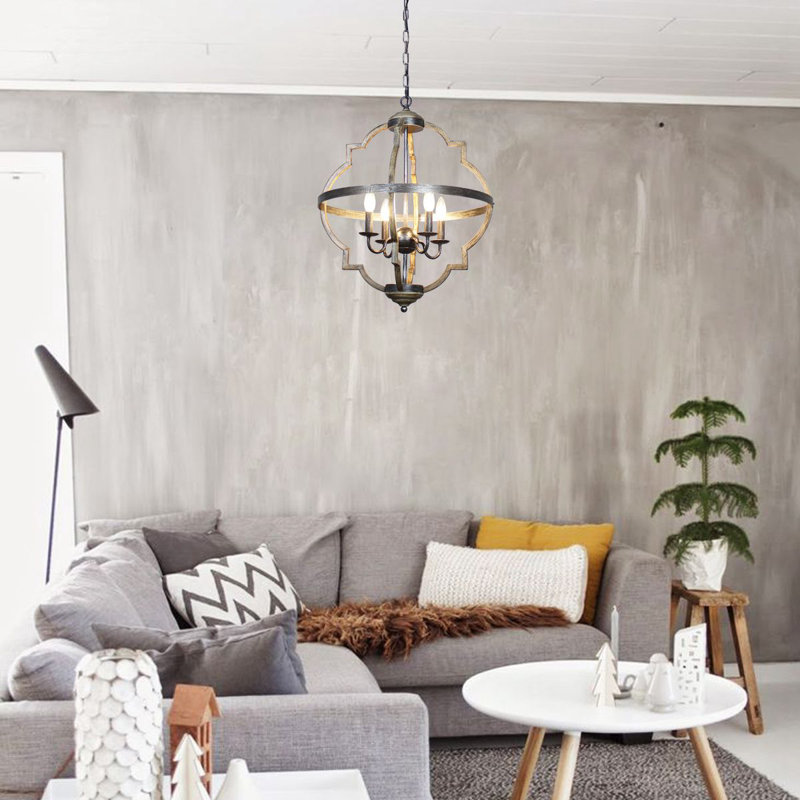 Edwards 4 - Light Dimmable Geometric Chandelier