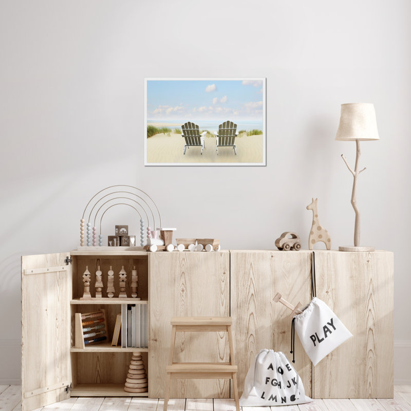 Beachscape I by James McLoughlin - Print, 34cm H x 50cm W, White Framed Paper Print