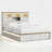 Wood Storage Bed Frame with Bookcase Headboard Farmhouse Heavy Duty Metal Platform Bed with Under-bed Drawers & Side Light Strip and Charging Station No Boxing Need-1909023938-1909023939