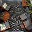 Tapis d'extérieur tissé à plat abstrait gris anthracite Dolce-91957592