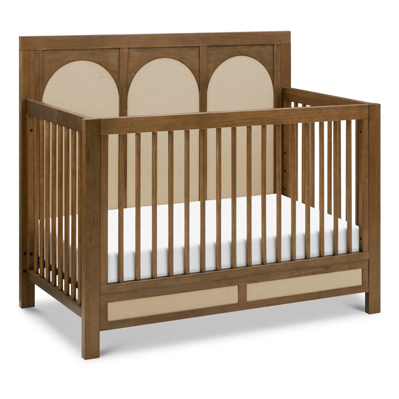 Eloise 4-in-1 Convertible Crib, Natural Walnut/Performance Sand Eco Weave