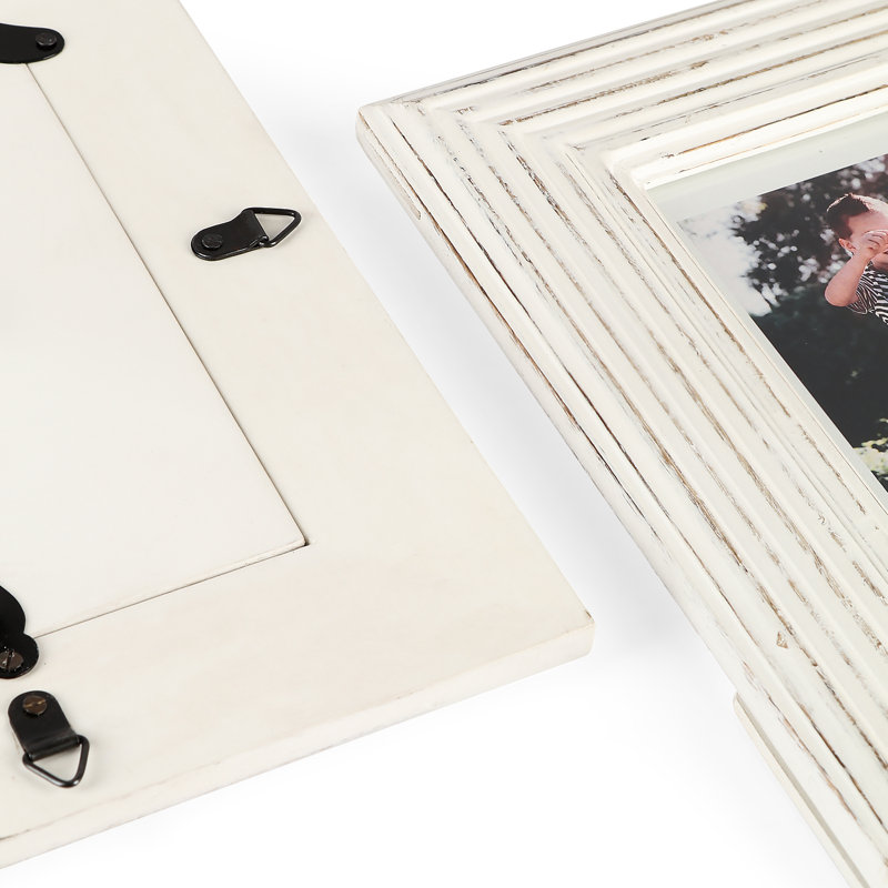 Morwenna White Wood Picture Frame, 7.48" x 9.45"