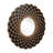 Bogar Boho Round Wall Mirror 48" Black and Natural Mango Wood Lattice Frame Modern Decorative Accent for Home Office Bedroom Living Room Decor MDF Backing Rustic Artisan Design