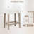 Counter Height Bar Stools Set With Rubber Wood Legs Footrest Modern For Home-1348869091