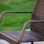 Chaise d'extérieur pour 2 personnes - Structure en fer, PE brun, collection de chaises ergonomiques, fabrication robuste, option de siège