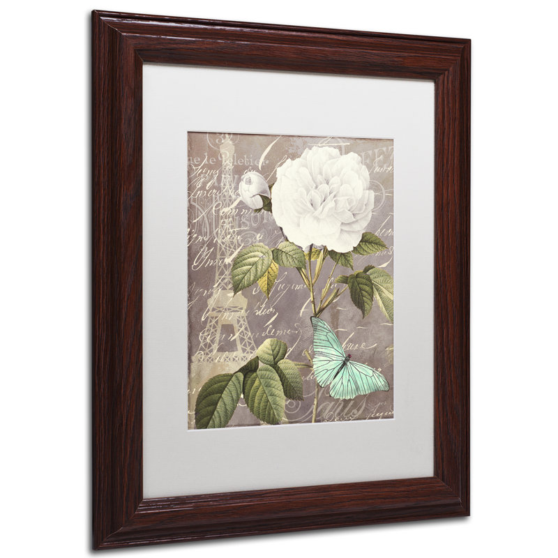 «White Rose» par Jadaya, impression encadrée, H 20 po x l 16 po x P 0,5 po, Blanc, Noir