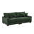 2 - Piece Upholstered Green Chenille Modular Sectional Sofa with Armrests & Throw Pillows-718692608