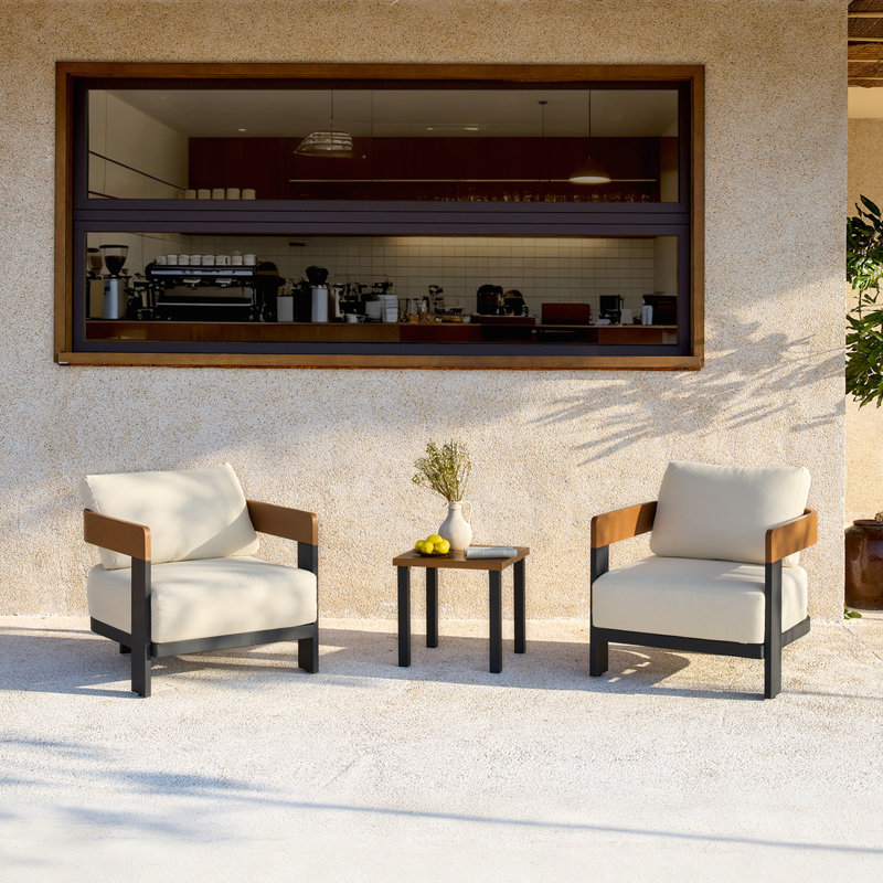 Outdoor 2 - Person Seating Set With Cushions