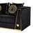 87.7" Luxury Velvet Sofa Couch With 6 Pillows & Golden Metal Decor-1681871380