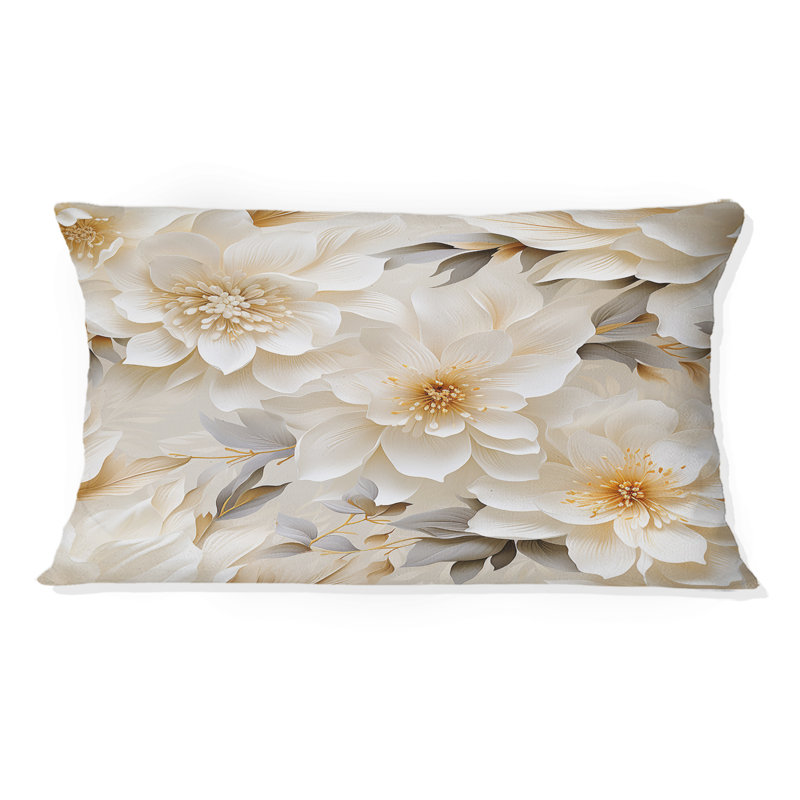 Motif bohème de fleurs de chrysanthème blanc - imprimé floral