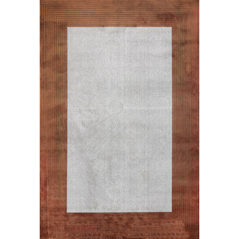 Tapis cuivre tissé antidérapant à motif géométrique cuivre