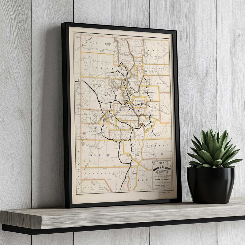 «Denver & Rio Grande» par Deny Designs, Impression encadrée, 40 x 30, Doré