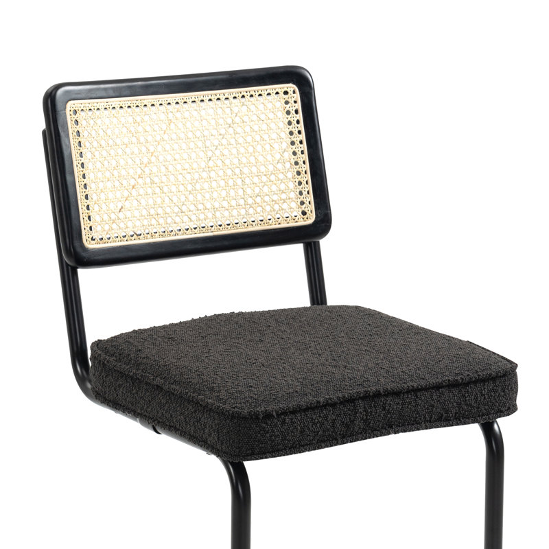 Tabouret de comptoir Avalyna, Noir, Tabouret de bar (siège d’une hauteur de 30 po), Noir