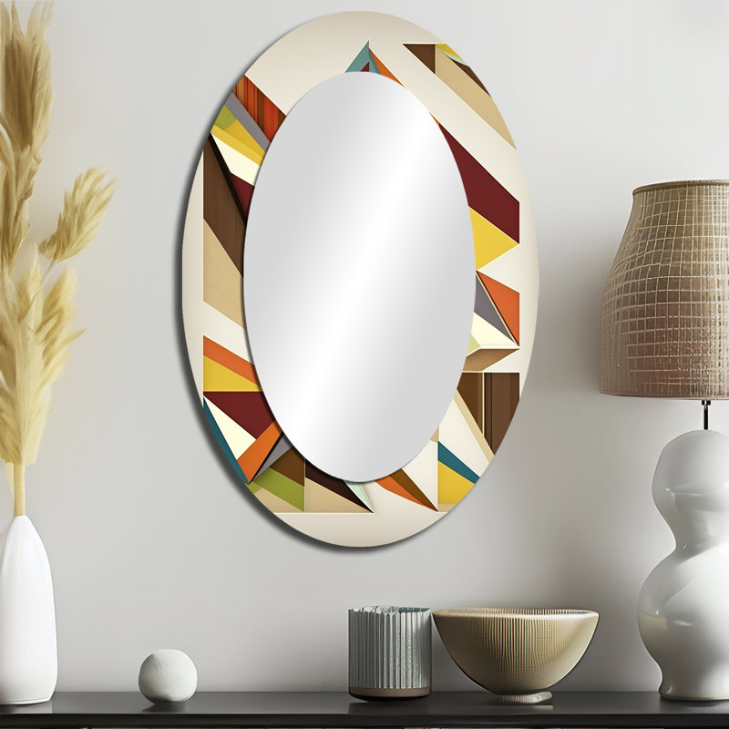 Décor de miroir mural Mid-Century Minimal, 36 po x 24 po