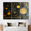 Golden Moon Art Nouveau Collage - ensemble de décoration murale géométrique-1749435607-1749435611