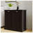 Two-Compartment Tilt-Out Laundry Sorter Cabinet - MDF Laundry Storage Organizer with Removable Cloth Bags, Black-122602696