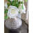 D9x10" Glass Silver Vase