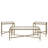 Lalia 3-Piece Modern Hammered Metal X-Brace Coffee Table Set-125808163-125808165