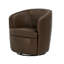 Fauteuil demi-tonneau pivotant 100% cuir italien Crandell-804777101