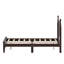 Structure de lit plateforme de style rétro avec support de lattes en bois robuste-1371267254