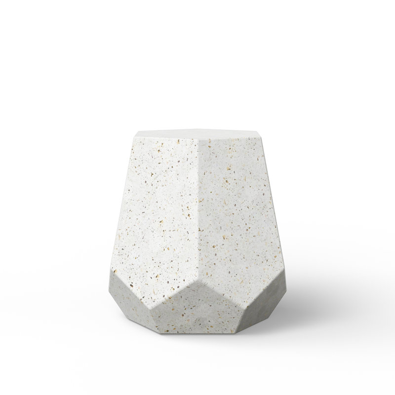 Mixx Accent Stool, Ivory Terrazo