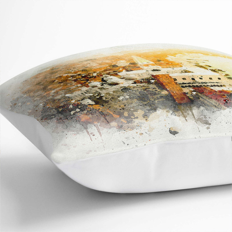 Square Cushion, White, 40cm H x 40cm W x 15cm D