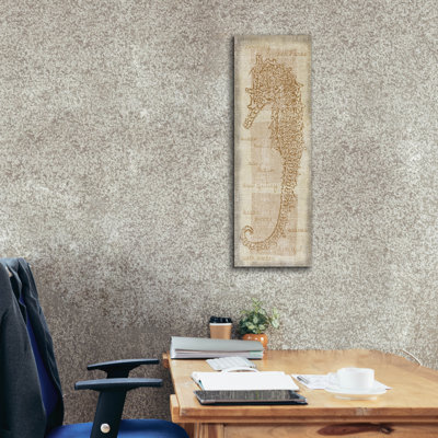  «Sea Horse» par Erin Clark, art mural sur toile, 12 po x 36 po
