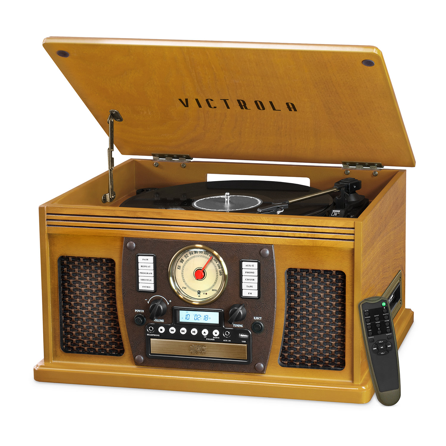 Victrola Navigator 8-In-1 Classic Bluetooth Record Player With USB Encoding And 3-Speed Turntable & Reviews | Wayfair