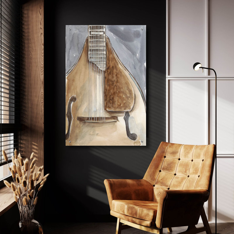 «Watercolor Instrument Study 2» par Ethan Harper, art mural en verre acrylique, H 36 po x l 24 po