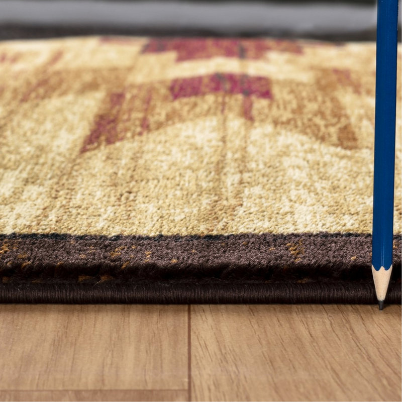 2Ft X 3Ft Polypropylene Lodge Rug, Beige, Majestic Mountain & Charming Wildlife , Stain-, Nature's Nest Area 2X3 Ft, Beige Polypropylene, Enrapturing Animal Stain ,