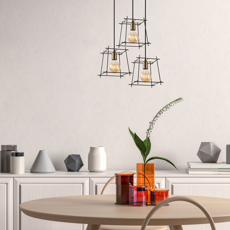 Luminaire suspendu grappe 3 lumières Hullinger