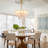 Brost 24" Elegant 8 - Light Dimmable Tiered Chandelier with Flower Glass Shades