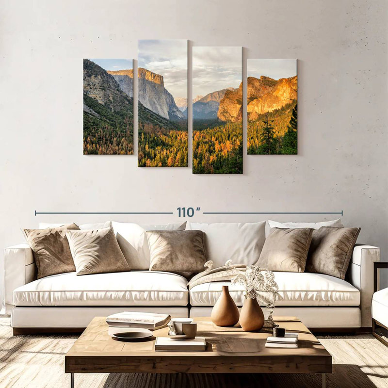 Alvord Yosemite Valley au lever du soleil, H 48 po x l 75 po