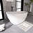 59" Freestanding Soaking Acrylic Bathtub
